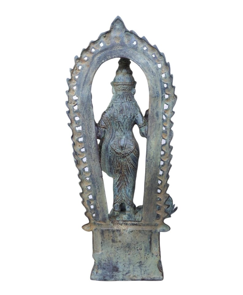Goddess Lakshmi Statue , Lakshmi Sculpture , Vintage Bronze Lakshmi