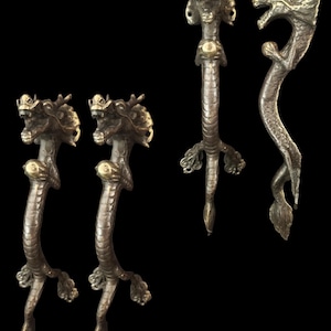 33cm Dragon Door Hendle , Dragon Hendle Door , 2 Pcs Hendle Door, Home Decoration, For Door , For House , Birthday Gift, Brass statue