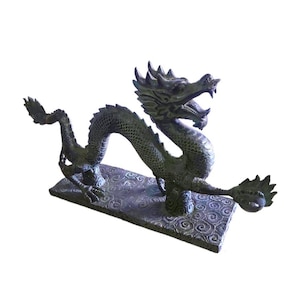 Dragon Statue 27 Inch, Chinese Antique Bronze, Dragon Statue, Animal Statue, Antique Dragon Decoration, Business Gift