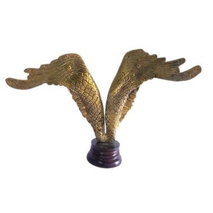 11-Zoll-Bronze-Engelflügel, abstrakte Engelflügel, schöne Skulptur, Werbegeschenke, Innendekoration