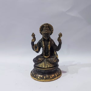 Goddess Lakshmi Statue , Lakshmi Sculpture , Vintage Bronze Lakshmi , Hindu Goddess , Birthday Gift