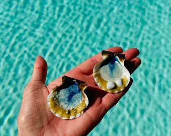 Ocean themed magnet, Handmade magnets, Seashell magnet, Beach vibes, 2 styles, Handcrafted
