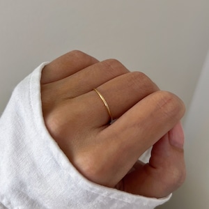 14K Gold Stacking Ring, Gold Filled Thin Ring, Stackable Ring Gold, Dainty Everyday Ring, Gold Band Ring, Minimalist Ring, Layering Ring