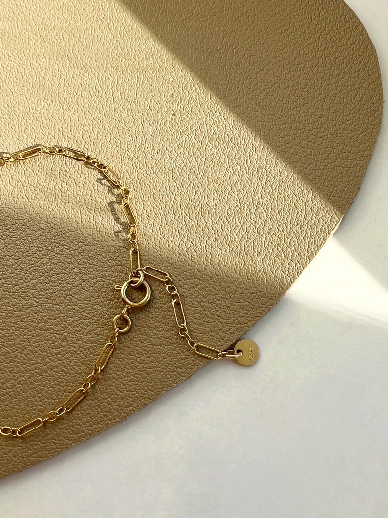 Baroque Pearl Bracelet, 14k Gold Chain Dainty Bracelet, Beaded Pearl Pendant Bracelet, Gold Adjustable Bracelet, Layered Beaded Bracelet image 5