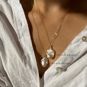 Texture Chain Baroque Pearl 2 Set Necklace