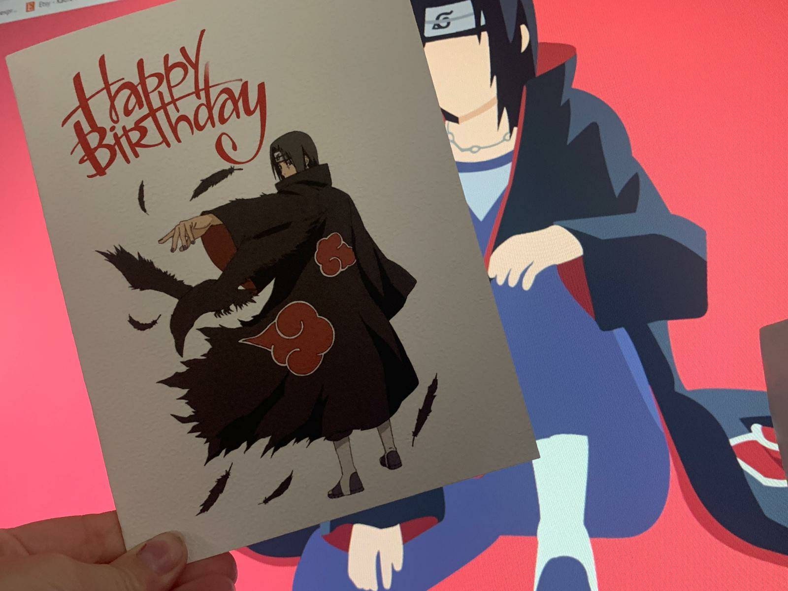 Birthday Card Manga Anime Inspired | Etsy