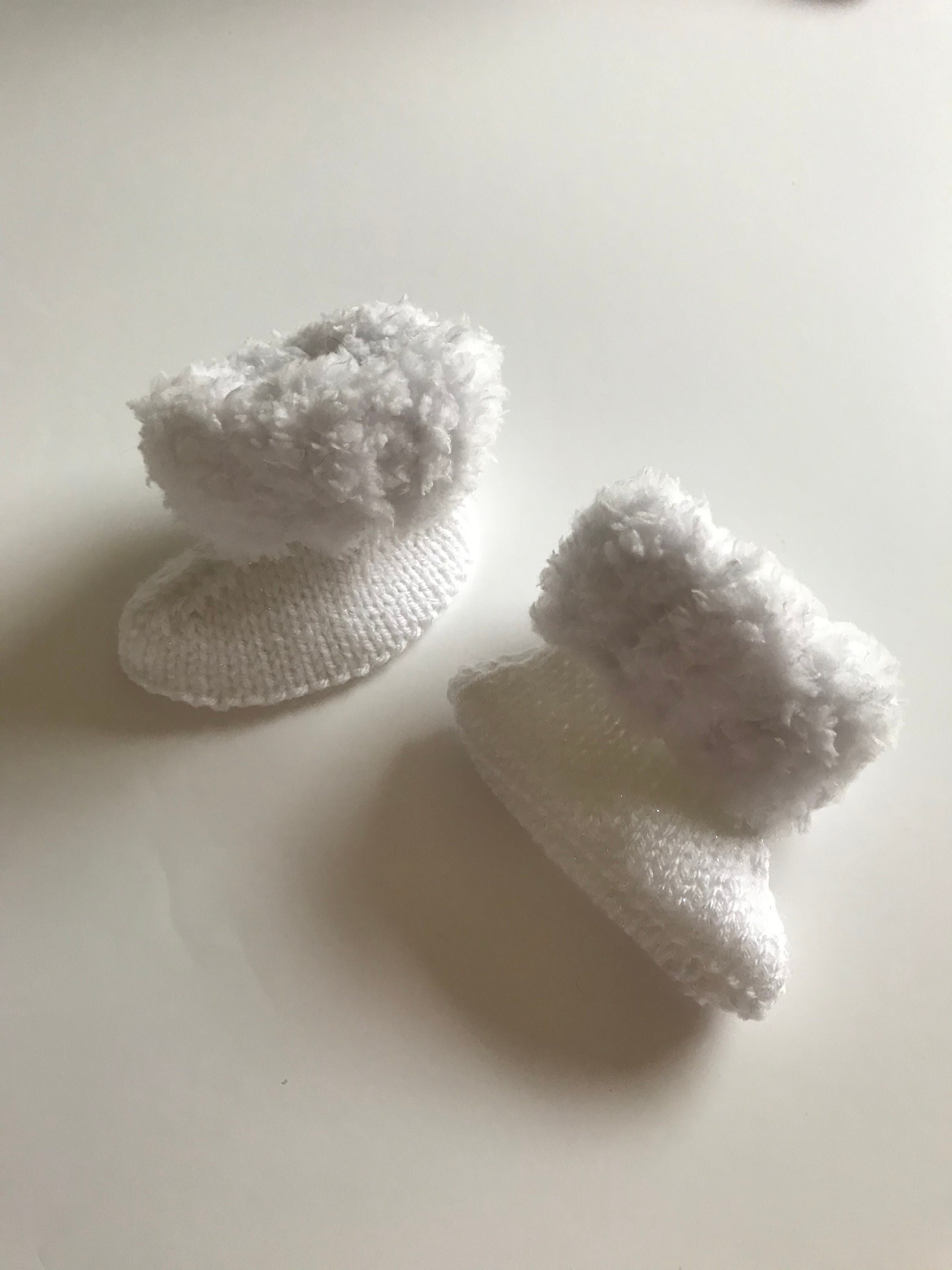 New Baby Knitted Booties, Winter Style Baby Booties. New Baby Gift