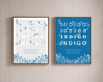 Stampa artistica BTS RM Indigo: decorazione da parete Kpop (download digitale)