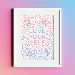 Bangtan Love Yourself Art Print | Digital Download Poster | Kpop Wall Art | Kpop Wall Decor