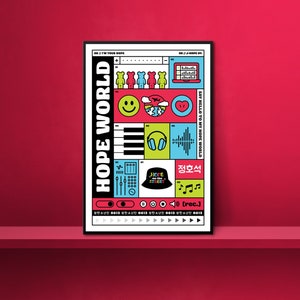 Hope World Studio J.H.S Art Print | Kpop Wall Decor | Kpop Artwork | Hobi