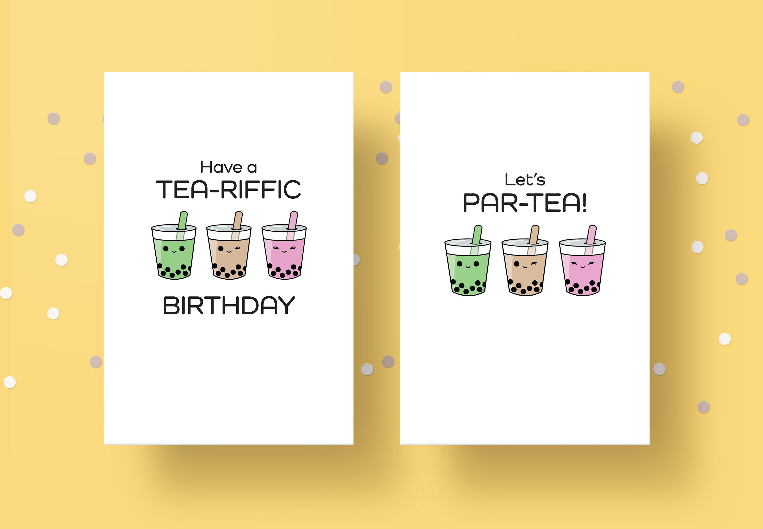 Boba Birthday Card Digital Download Printable Birthday Etsy