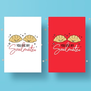 Tarjeta imprimible de Vmin Jimin Taehyung Friends You Are My Soulmate Mandu / Tarjeta de descarga digital / Tarjeta Kpop