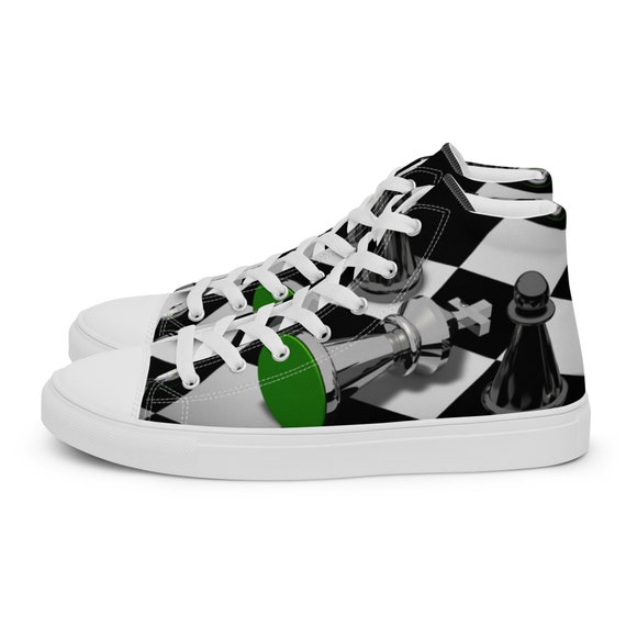Chess High Top Canvas Shoes / Chess Custom Print Shoes / Chess - Etsy UK