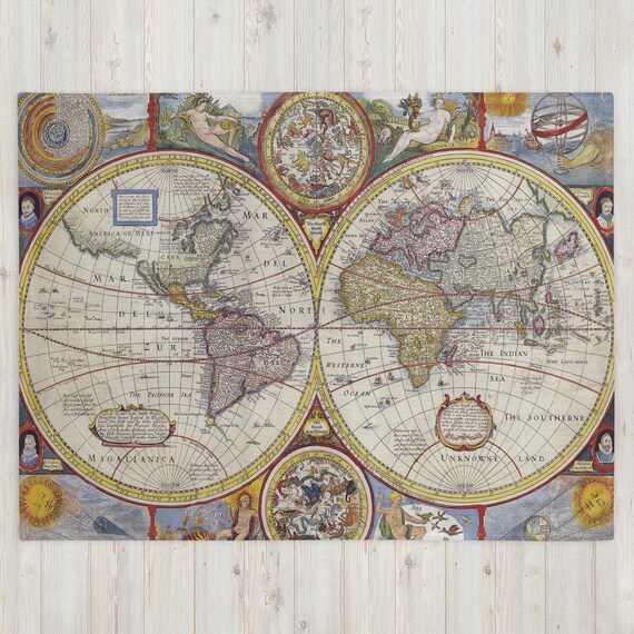 World Map Blanket World Map Throw Blanket World Map Cozy Etsy Australia