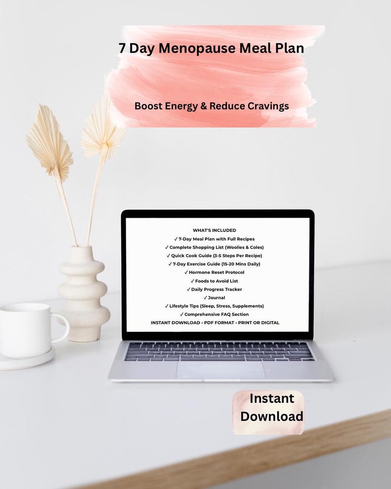 Menopause Meal Plan 7 Day What to Eat for Women Over 40 Boost Energy ...