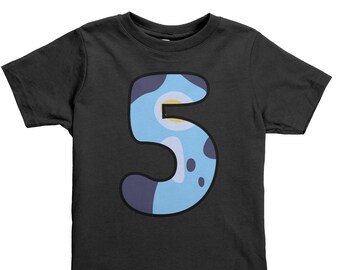 Bluey 5 Years Old Birthday Shirt (No ears)