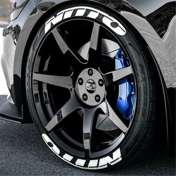 NITTO Tire Letters / Lettering PERMANENT Stickers Wheel Etsy