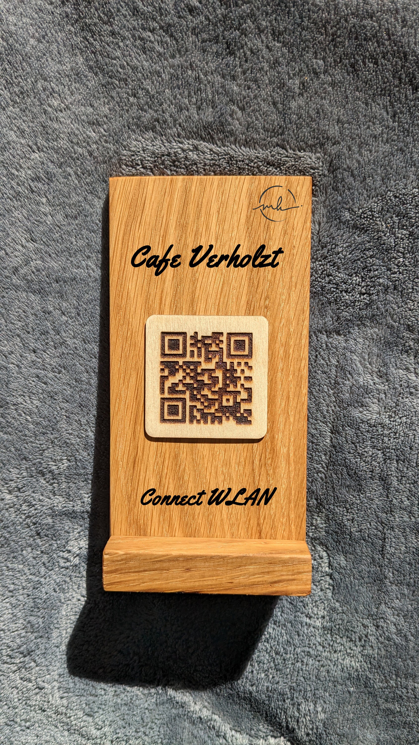 Table Sign With QR Code Menu Display Made of Wood Can Be Personalized ...
