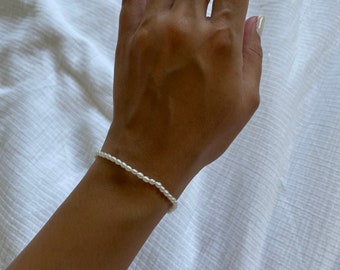 Stella | Natural freshwater pearl bracelet with 925 gold plated clasp