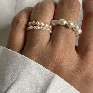 Stella Natural freshwater pearl ring image 7