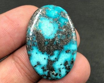 Cabochon Morenci Turquoise... Cabochon ovale... 30x20x3 mm... 16 Cts...A#M6221