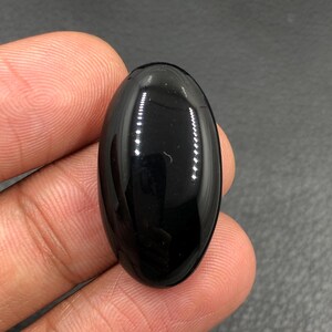 Black Onyx Cabochon...Oval Cabochon...28x16x7 mm...23 Cts...A#N143