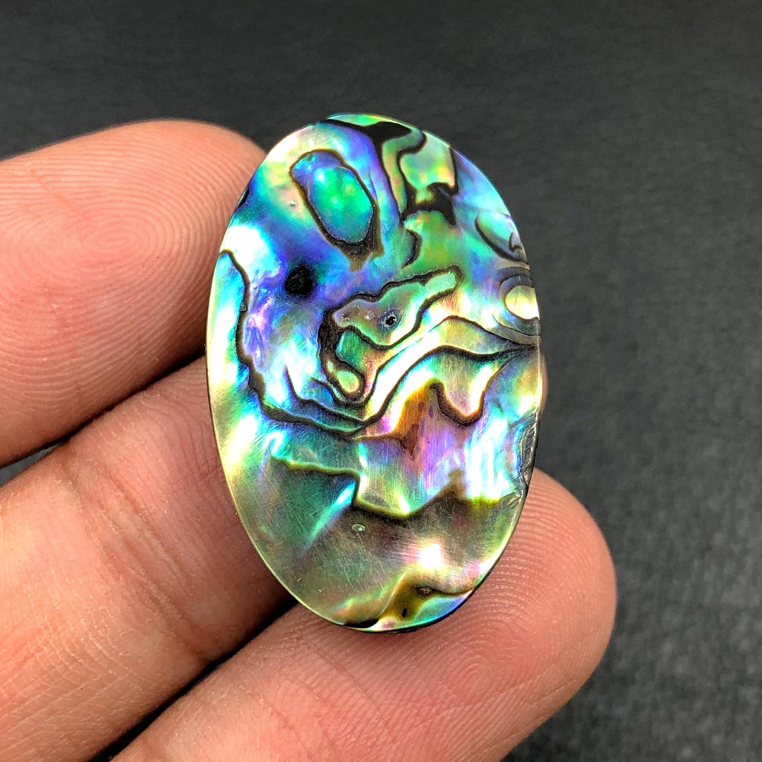 Abalone Shell Cabochon...oval Cabochon...30x18x6 Mm...29 Cts...a#n2974 ...