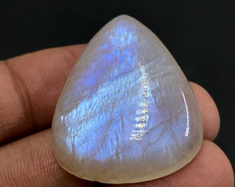 Russian Belomorite Moonstone Cabochon...Pear Cabochon...35x28x8 mm...57 Cts...A#J2729