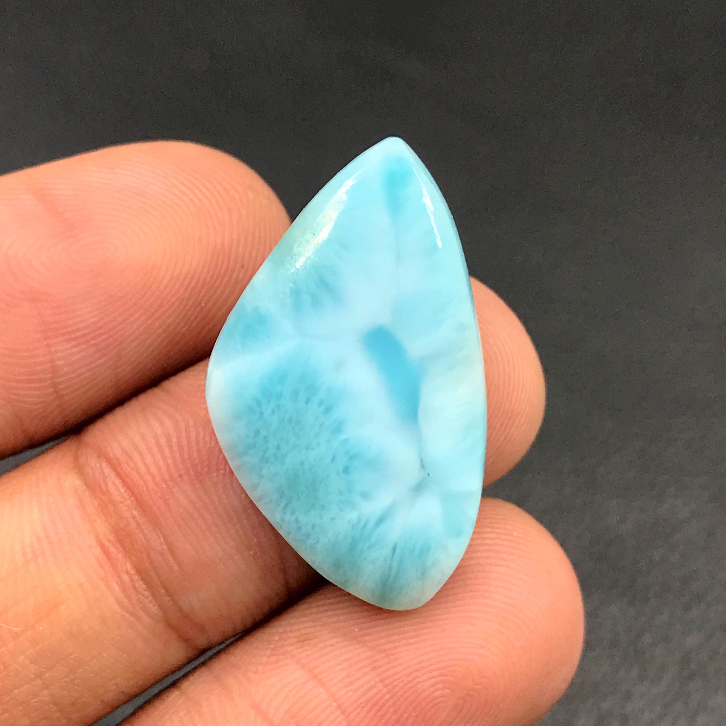 Larimar Cabochon... Freeform Cabochon...27x16x5 mm...19 Cts...A#N8110