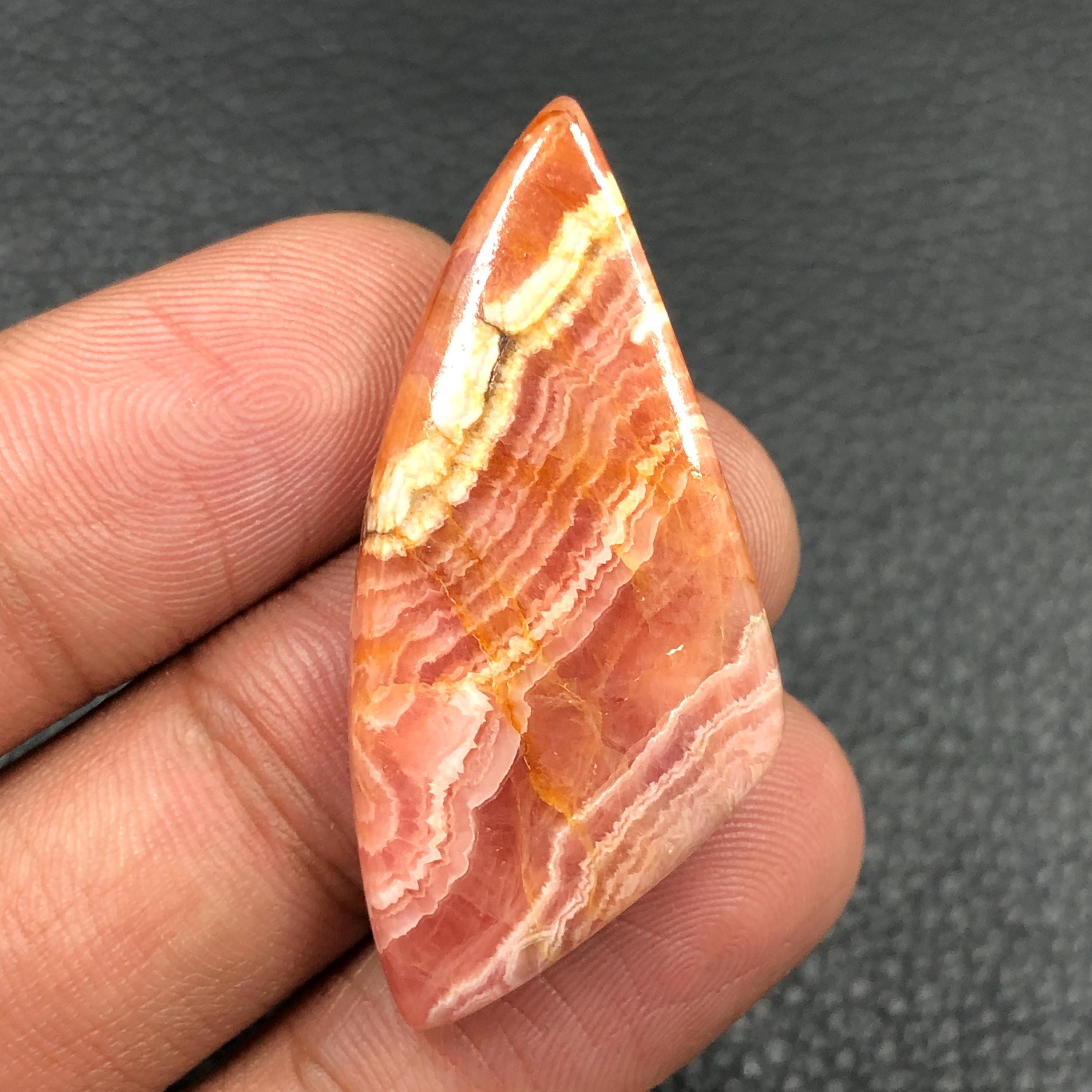 Rhodochrosite Cabochon...Freeform Cabochon...41x19x5 mm...40 Cts...A#N752