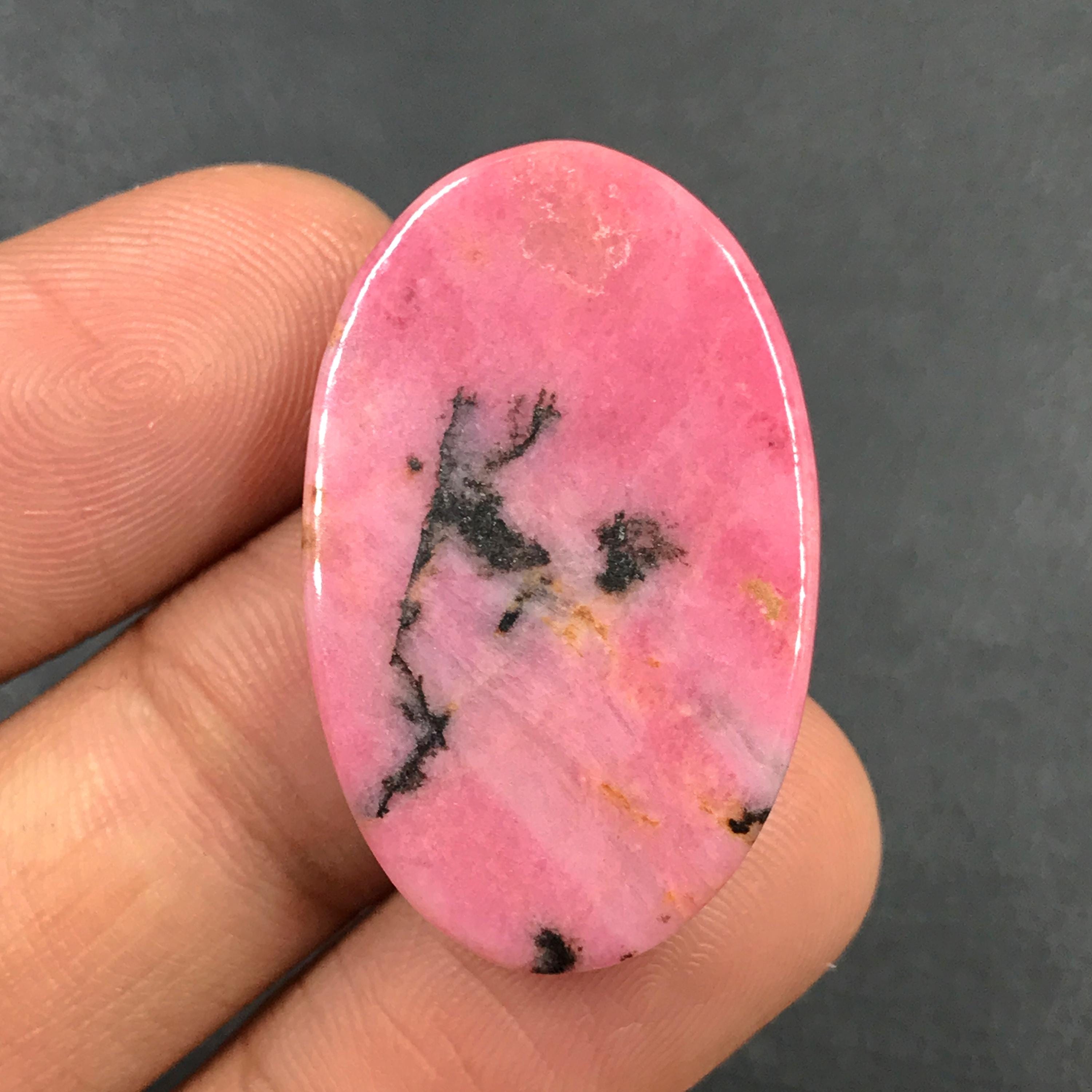 まかろん Rhodonite Cabochonoval Caochon30x20x6 Mm40 Ctsa#n7440