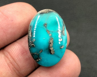 Morenci Turquoise Cabochon... Oval Cabochon... 23x16x6 mm... 16 Cts...A#M6227
