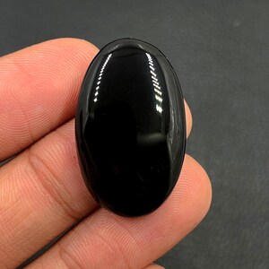 Black Onyx Cabochon...Oval Cabochon...30x18x6 mm...28 Cts...A#N5904