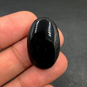 Black Onyx Cabochon...Oval Cabochon...27x17x7 mm...29 Cts...A#N5907