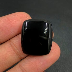 Black Onyx Cabochon...Cushion Cabochon...23x20x6 mm...24 Cts...A#N5936