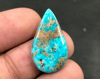 Cabochon Morenci turquoise... Cabochon poire... 25x15x3 mm... 8 Cts...A#M6244