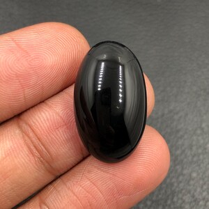 Black Onyx Cabochon...Oval Cabochon...24x15x7 mm...19 Cts...A#N145