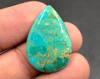 Arizona Mohave Turquoise Cabochon...Pear Cabochon...27x19x4 mm...12 Cts...A#L414