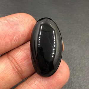 Black Onyx Cabochon...Oval Cabochon...29x16x7 mm...24 Cts...A#N144