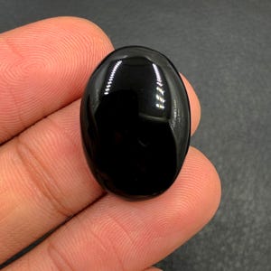 Black Onyx Cabochon...Oval Cabochon...23x17x6 mm...20 Cts...A#N5913