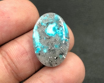 Cabochon Morenci Turquoise... Cabochon ovale... 20x14x3 mm... 8 Cts...A#M6239
