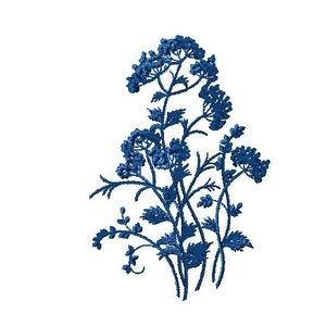 Flowers and plants machine embroidery design, perfect for pillow cases and kitchen towels as gifts, comes in 3 sizes - Flowers 2