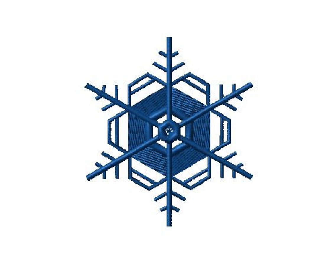 Snowflake Machine Embroidery Design 3 Sizes Snowflake 5 Etsy