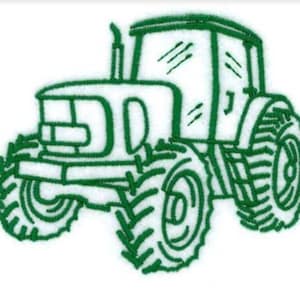 Farm Rustic Tractor Stitch Machine Embroidery Design