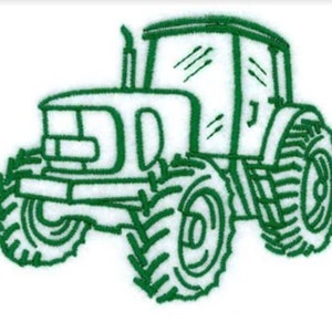 Farm Rustic Tractor Stitch Machine Embroidery Design