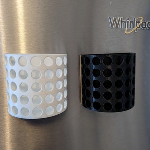 Fridge MAGNET Container For Small Items – White And Black REFRIGERATOR HOLDER