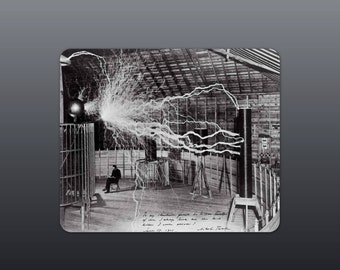 Nikola Tesla Mousepad: Colorado Springs Lab Photo, Neoprene