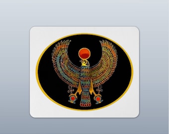 Horus Falcon Mousepad: Egyptian God Symbol, Neoprene