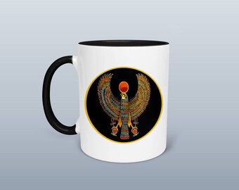 Horus Falcon Ceramic Mug | Ancient Egyptian God Design
