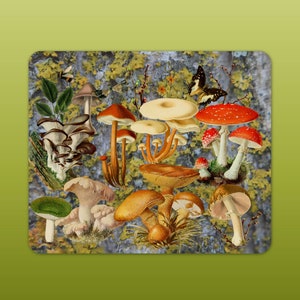 Pilze/Natur Collage Neopren MausPad